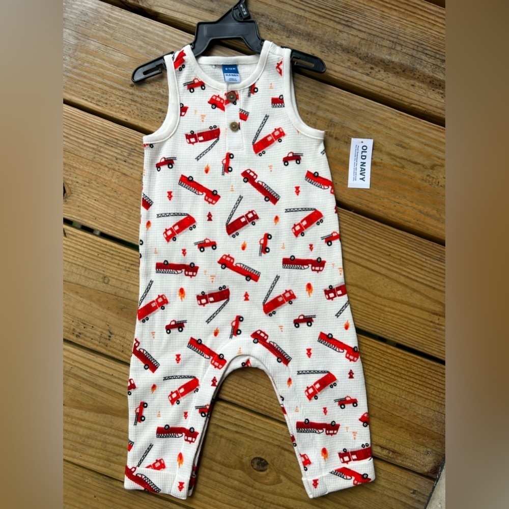 Old navy tank top pants snap jumpsuit one piece - Infant baby 6-12M - Picture 2 of 7